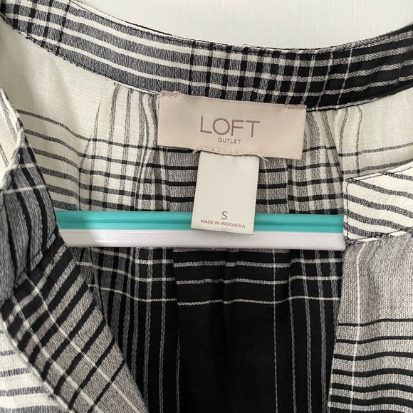 LOFT Black Plaid Tunic - Picture 3 of 5